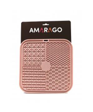 Amarago lízací podložka hranatá 20x20cm růžová