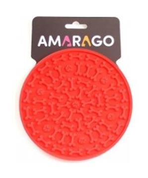Amarago lízací podložka kruh červený