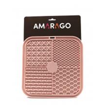 Amarago lízací podložka hranatá 20x20cm růžová
