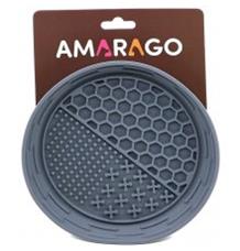 Amarago lízací podložka kulatá miska šedá