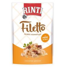 Rinti Dog Filetto kapsa kuře+kuřecí srdce v želé
