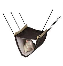 Závěsný pelíšek z nylonu s beránkem 2 podlažní-fretka,potkan