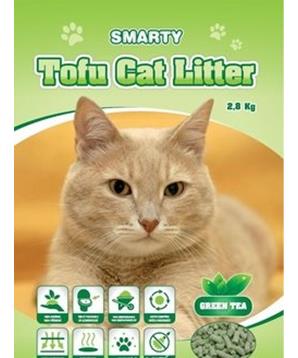 Levně Smarty Tofu Cat Litter Green Tea podestýlka 6 lt