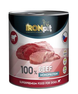 IRONpet Dog Beef (Hovězí) 100% Monoprotein, konzerva