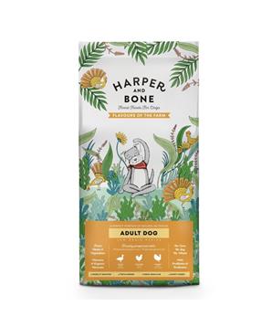 Levně Harper and Bone Dog Adult Large & Medium příchutě farmy 12 kg