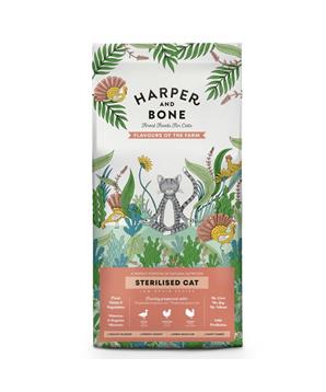 Levně Harper and Bone Cat Sterilised příchutě farmy 2 kg