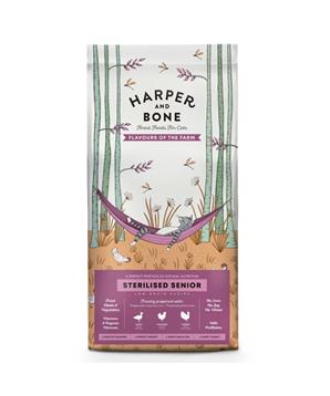 Levně Harper and Bone Cat Senior Sterilised příchutě farmy 2 kg