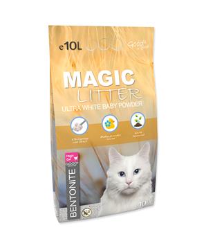 Levně Kočkolit MAGIC LITTER Bentonite Ultra White Baby Powder 10 l