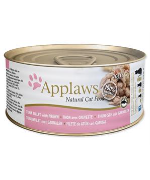 Levně Konzerva APPLAWS Cat Tuna Fillet & Prawn 70 g