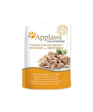 Levně Kapsička APPLAWS cat pouch chicken with beef in jelly 70 g