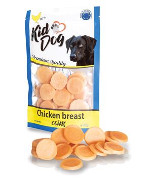 Levně KIDDOG kuřecí mince z kuřecích prsou 80 g