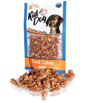 Levně KIDDOG mini kostičky z kachního masíčka a tresky 80 g