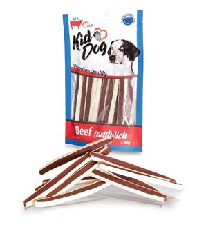 Levně KIDDOG hovězí sendvič s treskou 250 g