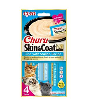 Levně Churu Cat Skin&Coat Tuna with Scallop Recipe 4x14g