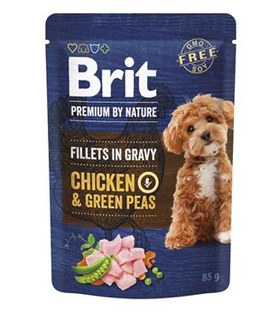 Levně Brit Premium Dog Fillets Gravy Chicken&Green Peas 85g