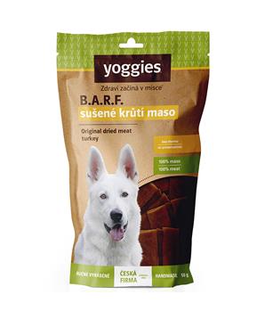 Levně Yoggies Sušené krůtí maso pro psy (proužky) 45 g