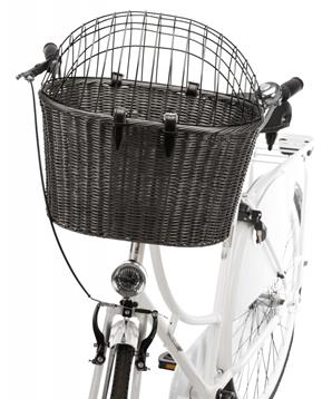 Levně Transportní košík na řidítka, 44 x 34 x 41cm, antracit (max. 5kg) 1 ks