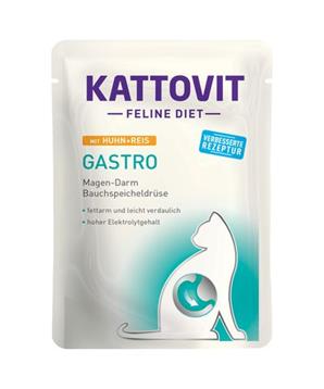 Levně Kattovit Cat Gastro kuře a rýže kapsa 85g 85 g
