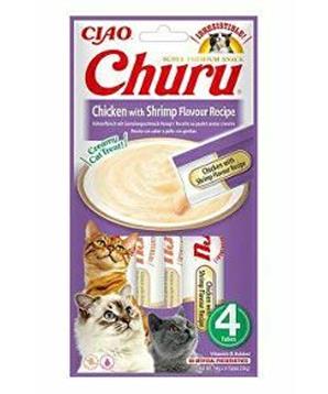 Levně Churu Cat Chicken with Shrimp Flavour Recipe 4x14g
