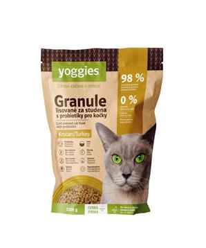 Yoggies Granule pro kočky s krocaním masem, lisované za studena s probiotiky