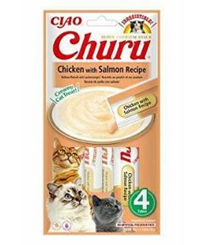 Levně Churu Cat Chicken with Salmon Recipe 4x14g