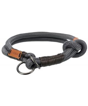 Levně BE NORDIC stahovací obojek, tmavošedá/hnědá L: 50cm/13mm