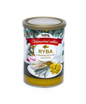 Levně FALCO Ryba s bramborovým salátem Vánoční edice, konzerva 400g