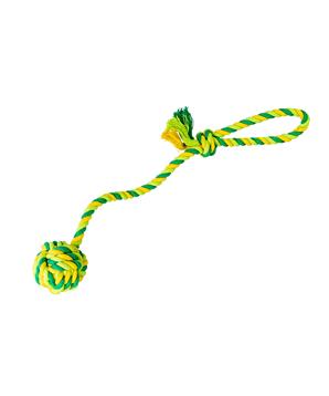 Vrhací lano s míčem HipHop bavlněný, limetková, zelená