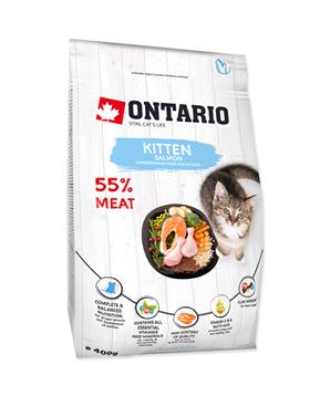 Levně ONTARIO Kitten Salmon 0,4 kg