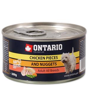 Konzerva ONTARIO Dog Chicken Pieces + Chicken Nugget 