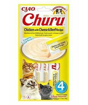 Levně Churu Cat Chicken with Beef & Cheese Recipe 4x14g