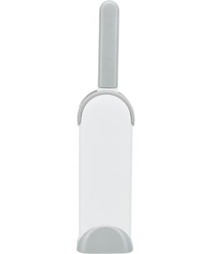 Levně Kartáč na odstranění srsti z textilu, s čistící základnou, bílá/šedá 1ks/33cm