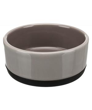 Levně Keramická miska s gumovým okrajem 0,4 l/ ø 12 cm šedá