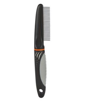 Levně Hřeben jemný s rotačními zuby s protiskluzovou rukojetí 22cm 1 ks