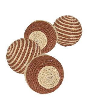 Levně Provázkové míčky - hnědo-béžové 4,5 cm 4,5 cm/ 1ks