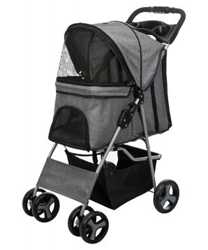 Levně Kočárek pro psy BUGGY, rychlosklápěcí, 47 x 100 x 80cm, nosnost do 15 kg, šedá 1 ks (28959)