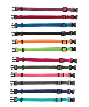 Levně Balení rozeznávacích / rozlišovacích obojků pro štěňata M-L 22-35cm/10mm čn,čv,md,zel,or,fi
