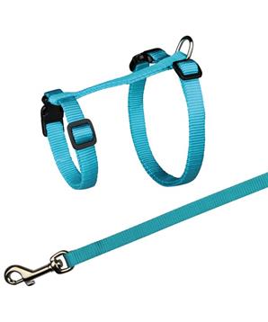 Levně Postroj nylon. pro kočku s vodítkem XL, 34-57 cm/13mm, 1,20m 1 ks mix barev