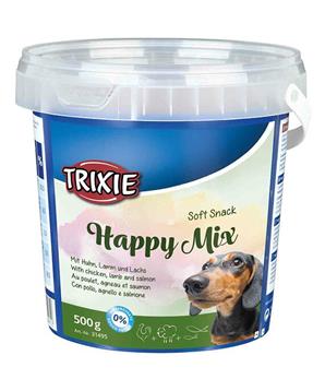 Levně Soft Snack Happy MIX - kuře, jehněčí, losos, kyblík 500 g