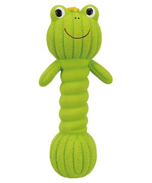Levně Dumpbell Frog, žába/činka, latex se zvukem, 18cm 18 cm