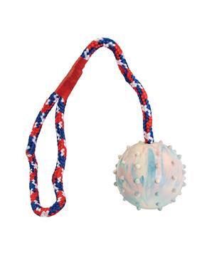 Levně Vrhací míč z přírodní tvrdé gumy 6/30 cm, na laně, HipHop 6 cn/30 cm