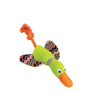 Levně Kachna ležící látkvá šustící 33 cm, plyš / bavlna, HipHop 33 cm