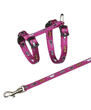 Nylonový postroj pro koťata - motiv 21-34cm/8mm TRIXIE