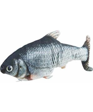 Ryba jako živá, mrskající se, s catnipem, látka, 30cm