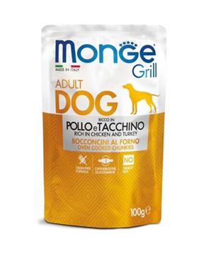 Levně MONGE GRILL kapsička kuře a krůta pro psy 100 g
