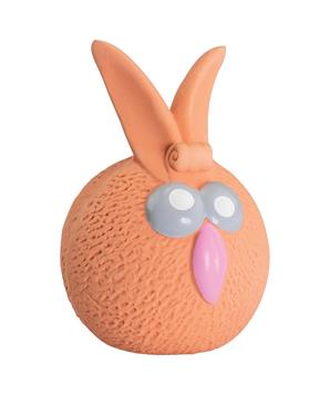 Levně Oranžový míč zajíček se zvukem, latex, HipHop 1ks/5cm