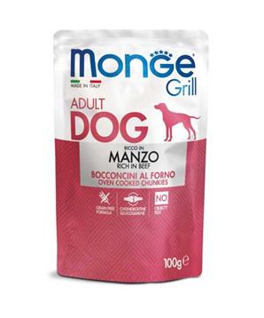 Levně MONGE GRILL kapsička s hovězím masem pro psy 100 g