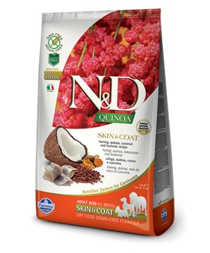 N&D GF Quinoa DOG Skin&Coat Herring & Coconut