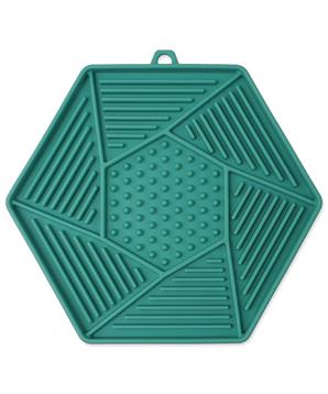 Levně Podložka EPIC PET Lick & Snack lízací hexagon světle zelený 17 x 15cm
