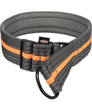 Polostahovací obojek FUSION, M-L: 38-48 cm/ 45 mm, grafit/oceán